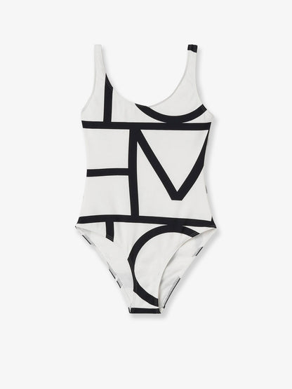 One-piece swimsuit with Monogram print thumbnail