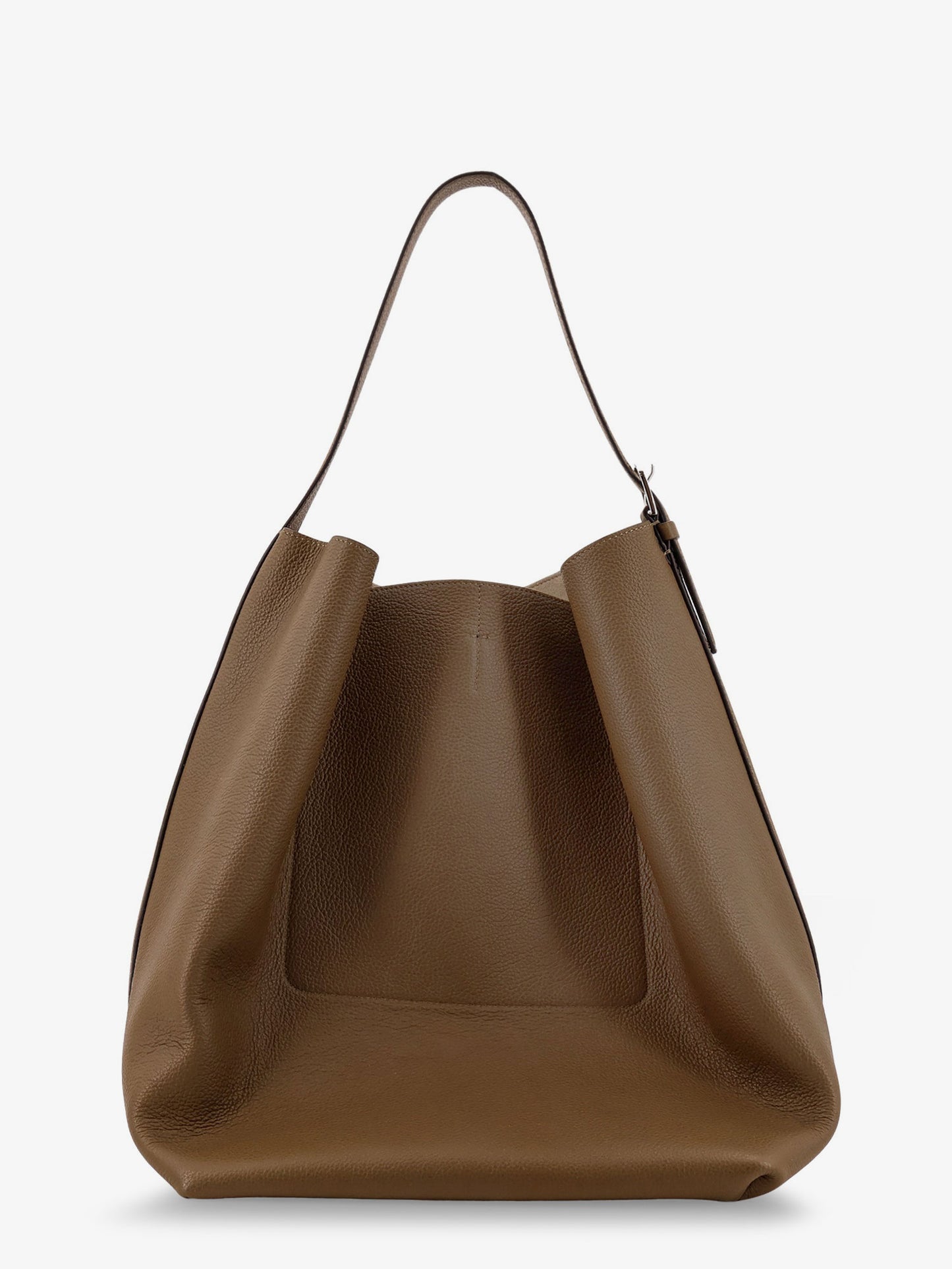Leather Belted Tote shoulder bag