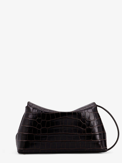 T-Lock leather crossbody bag with croco effect thumbnail
