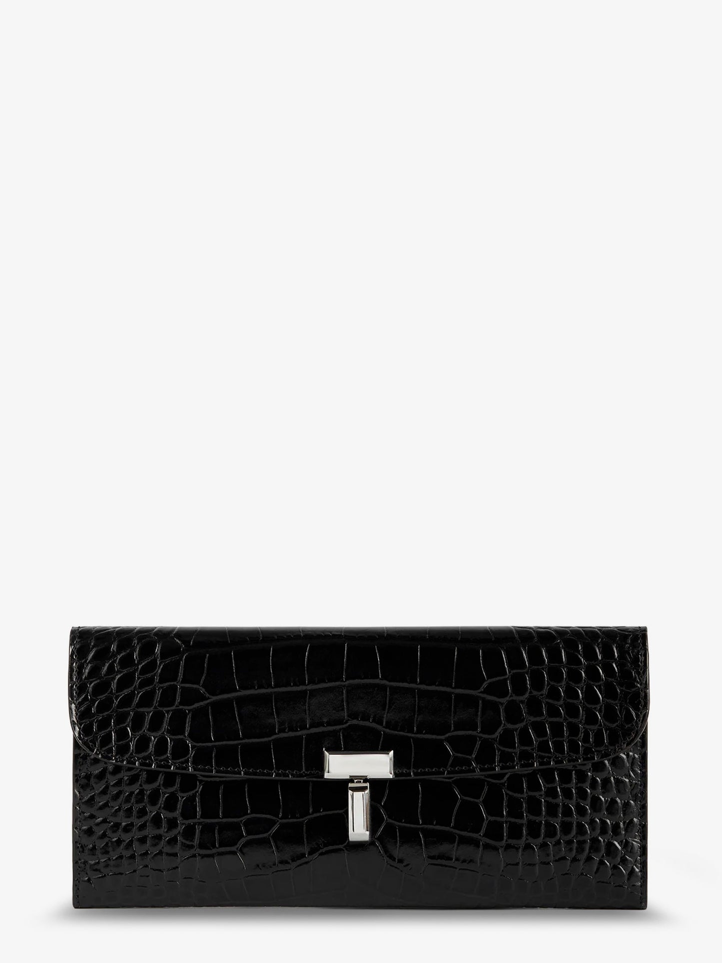 T-Lock croco print leather wallet