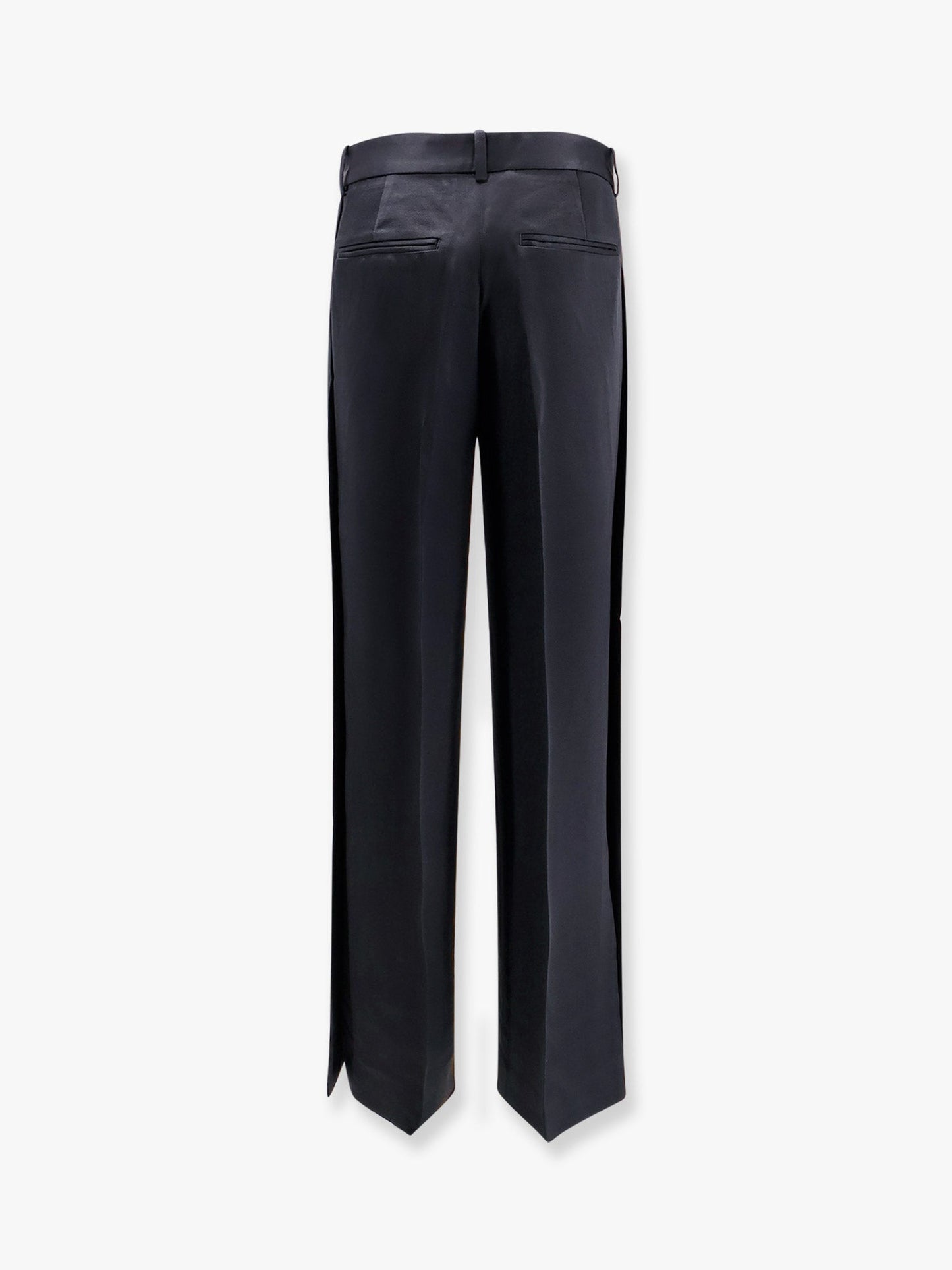 Viscose blend trouser with slits