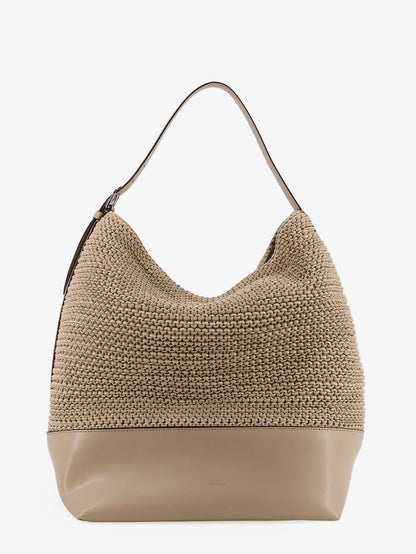 Leather shoulder bag with woven pattern thumbnail