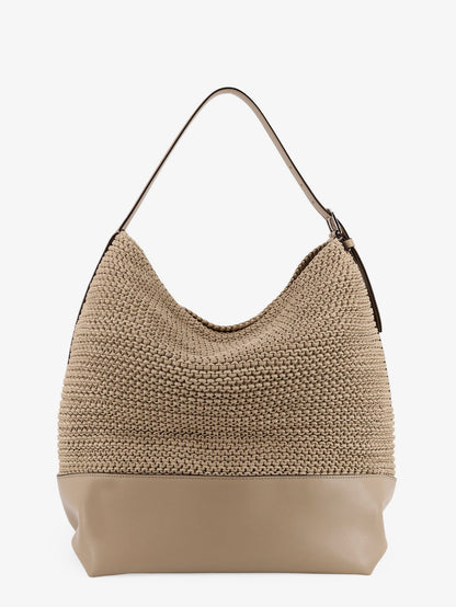 Leather shoulder bag with woven pattern thumbnail