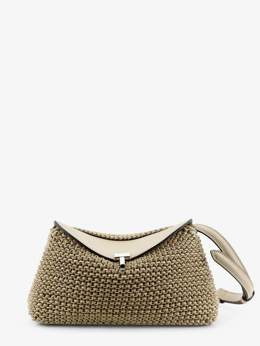 T-Lock woven leather clutch