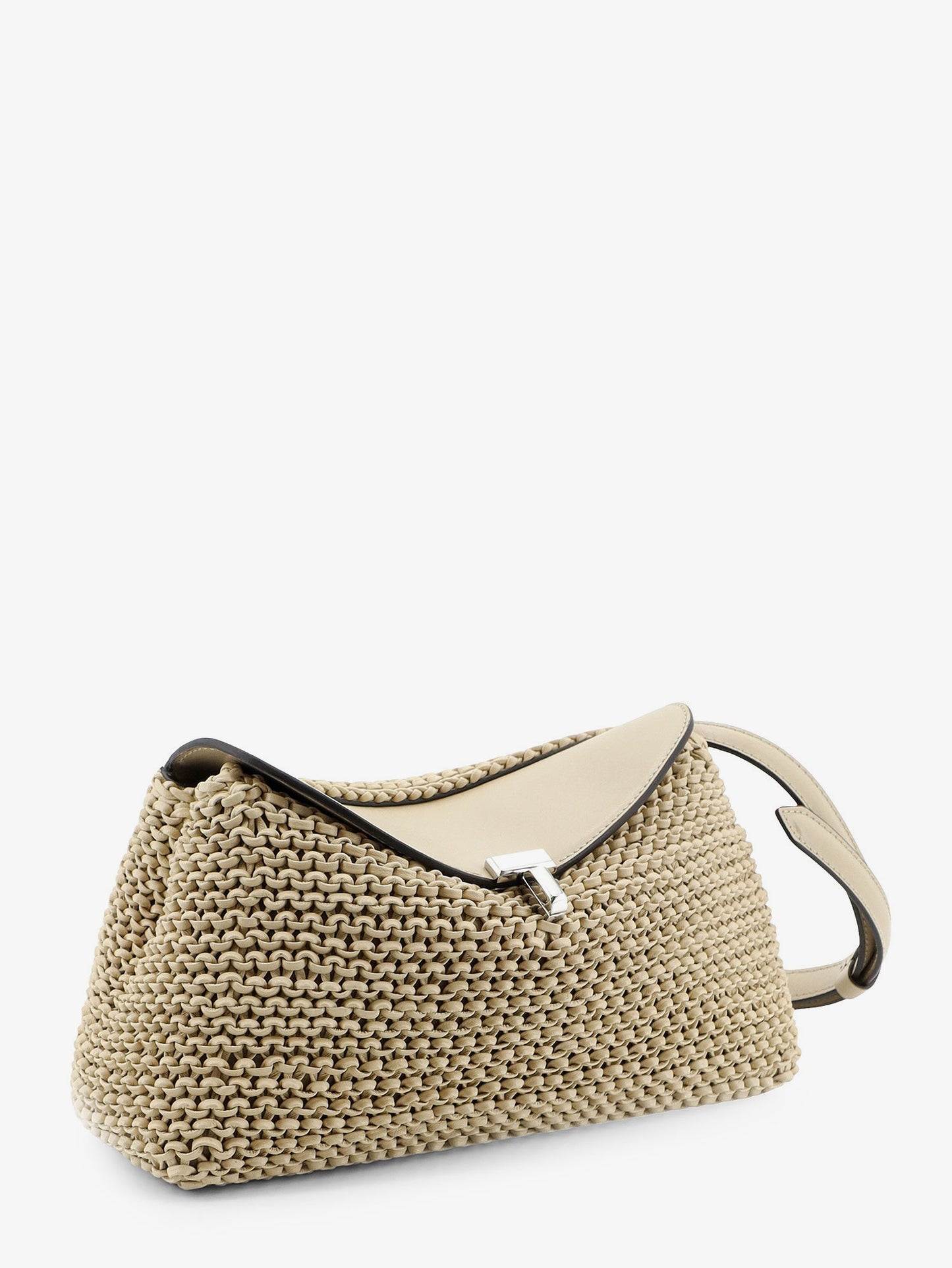 T-Lock woven leather clutch