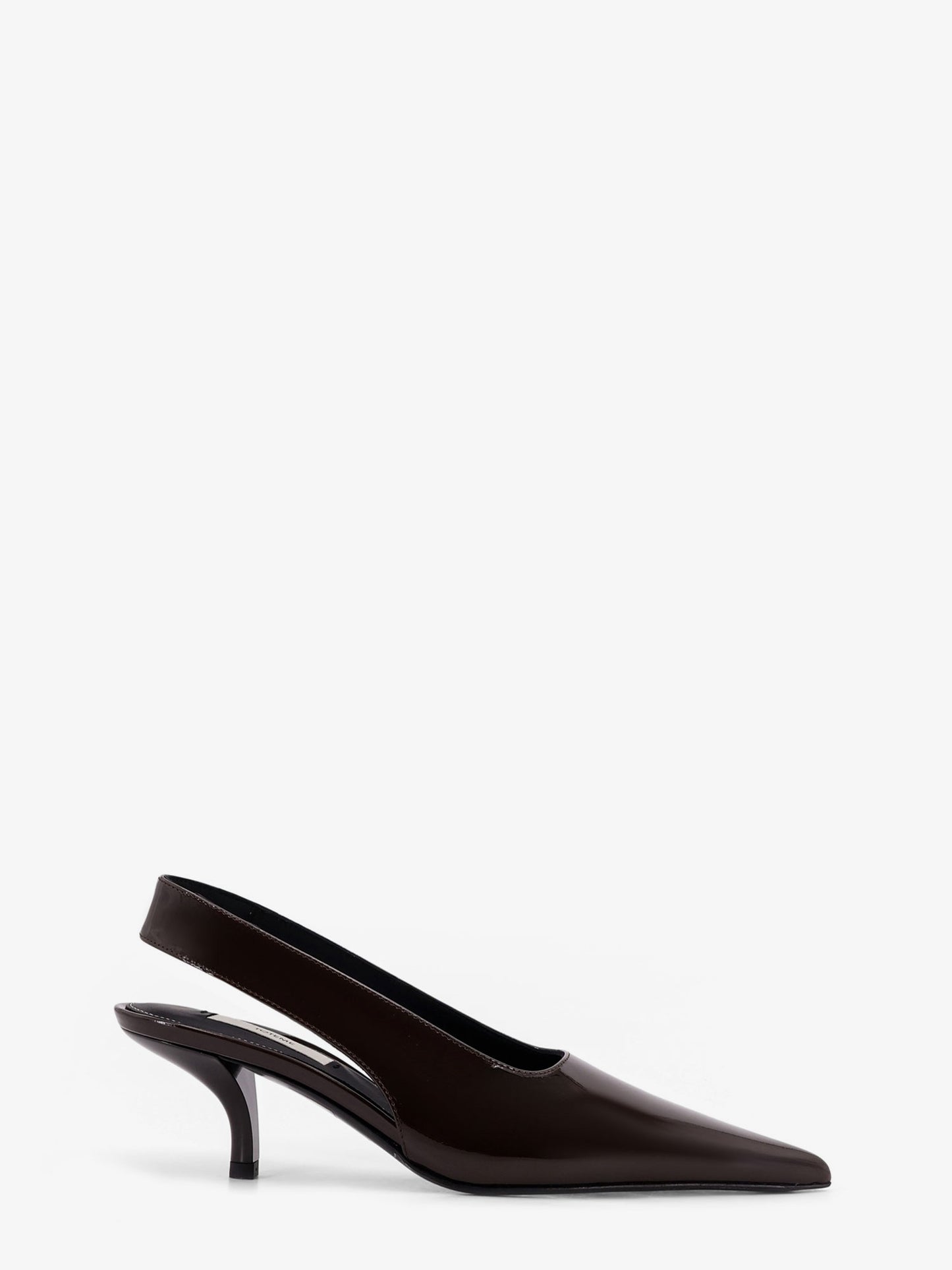 Patent leather slingback pumps