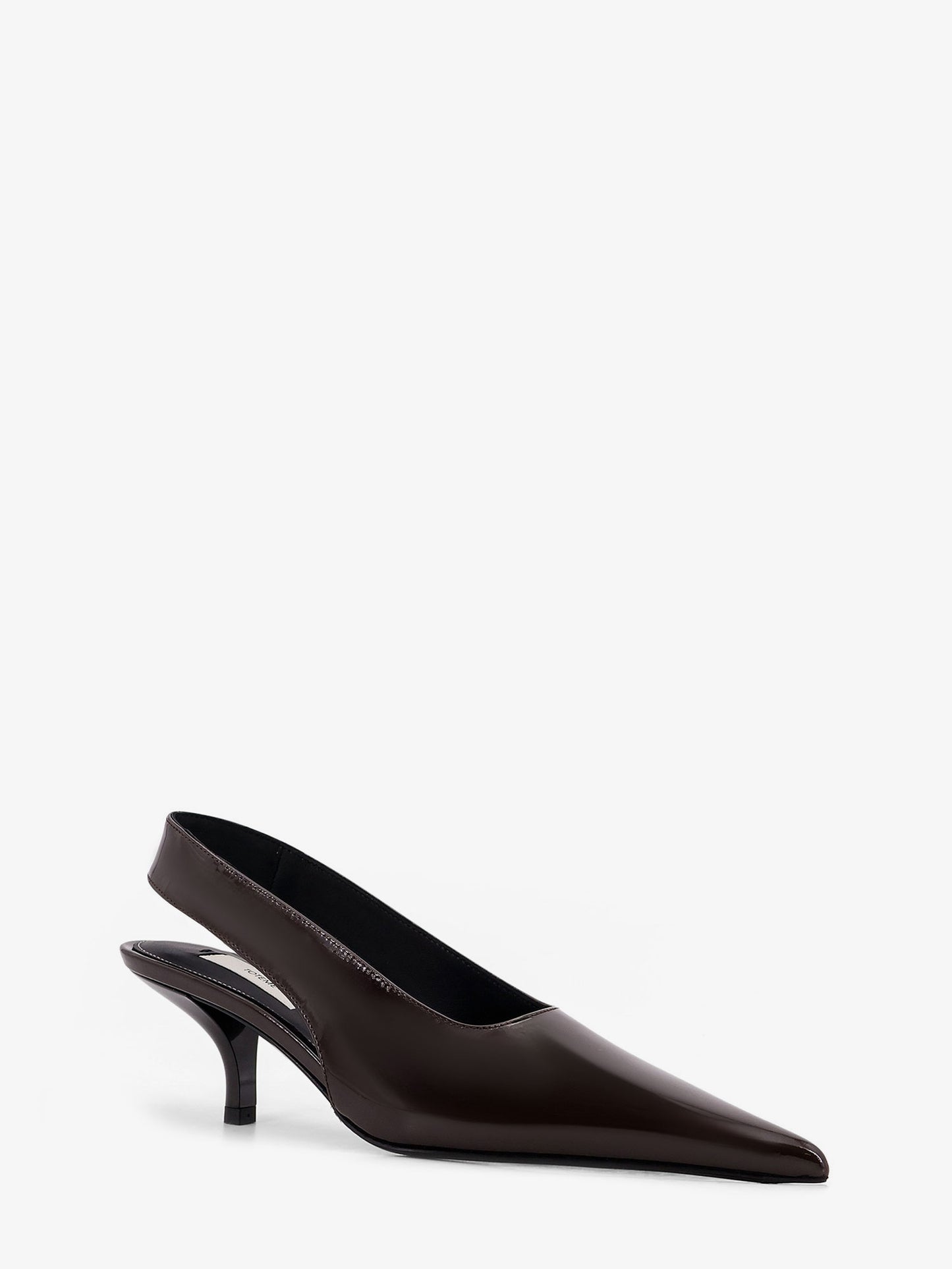 Patent leather slingback pumps
