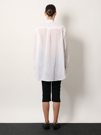 Stand collar organic cotton shirt thumbnail
