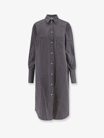 Striped Kimono-Sleeve Shirtdress thumbnail