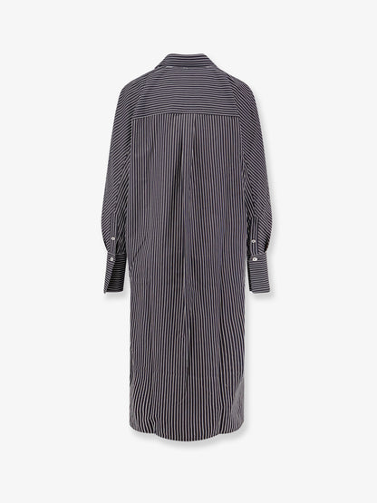 Striped Kimono-Sleeve Shirtdress thumbnail