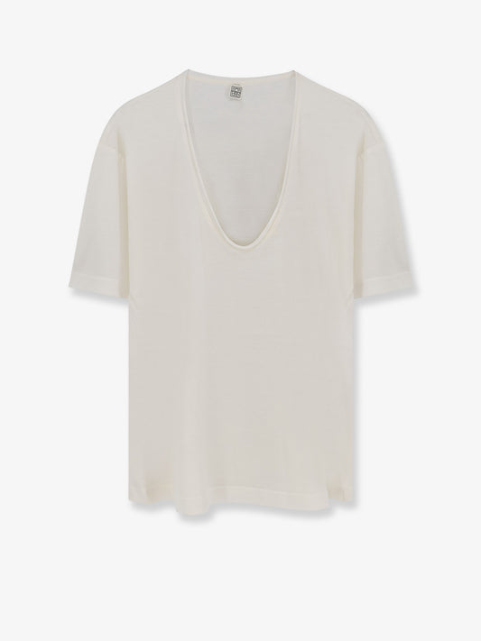 Silk and cotton blend T-shirt