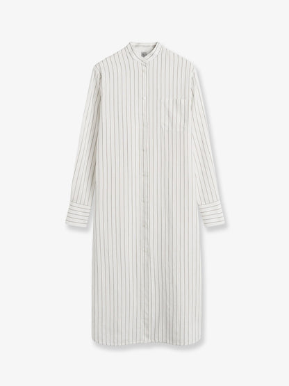 Striped Summer viscose, silk and cotton dress thumbnail