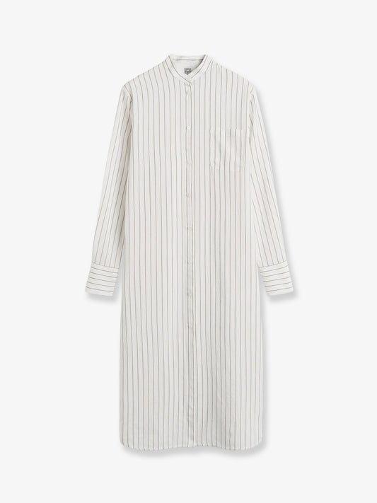 Striped Summer viscose, silk and cotton dress