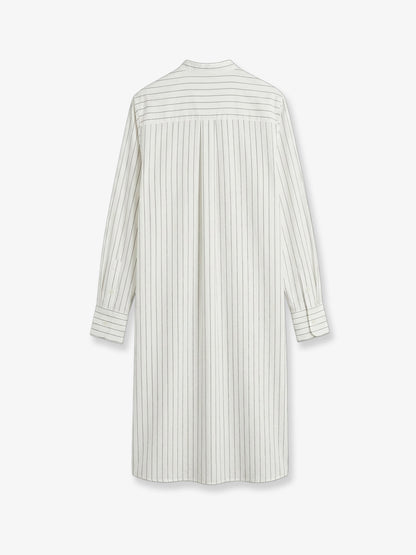 Striped Summer viscose, silk and cotton dress thumbnail