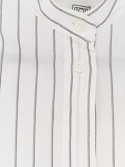 Striped Summer viscose, silk and cotton dress thumbnail