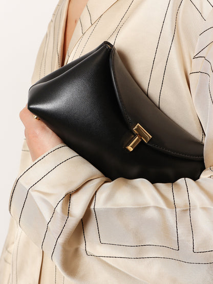 Mini T-Lock leather clutch thumbnail