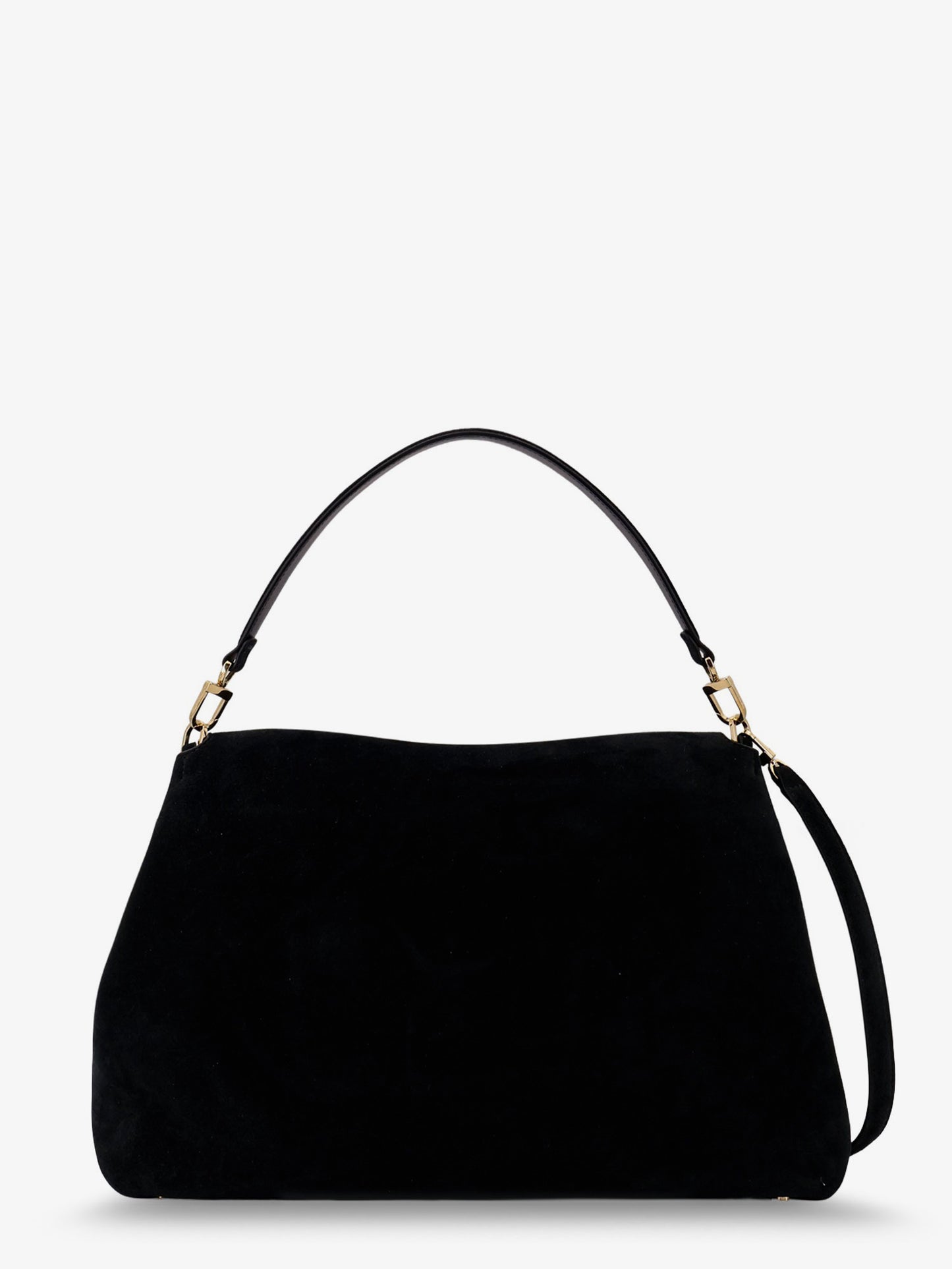 Suede T-Lock shoulder bag