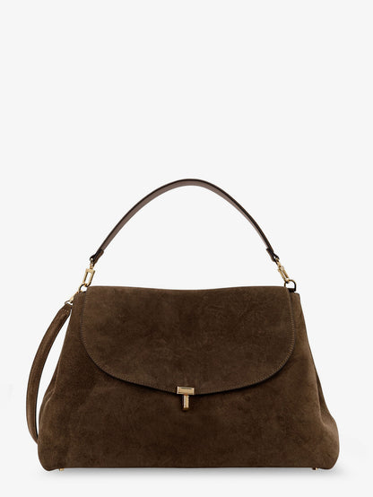 T-Lock suede shoulder bag thumbnail