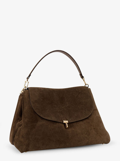 T-Lock suede shoulder bag thumbnail