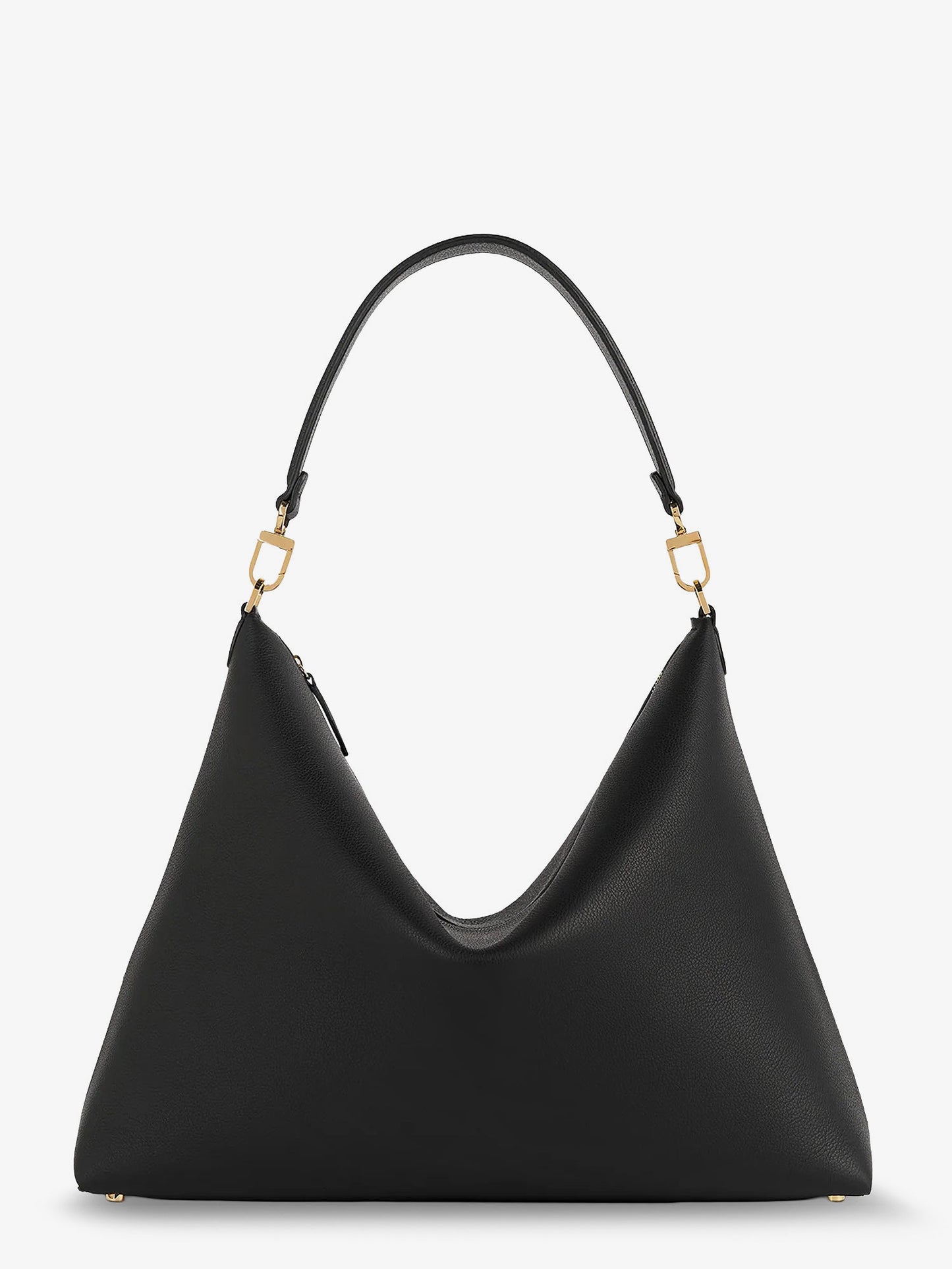 Bevel leather shoulder bag