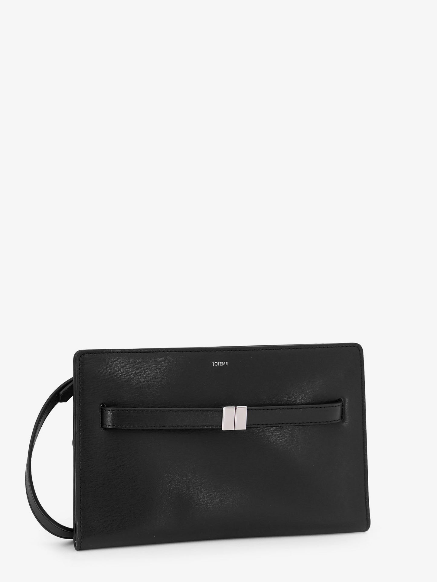 Belted leather crossbody bag