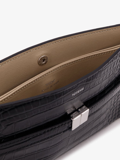 Croco print leather crossbody bag thumbnail