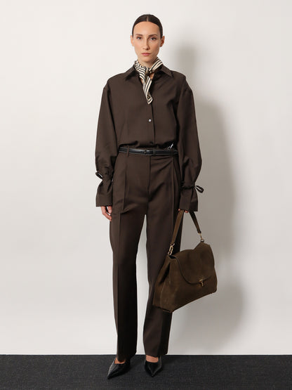 Tie-Cuff wool shirt thumbnail