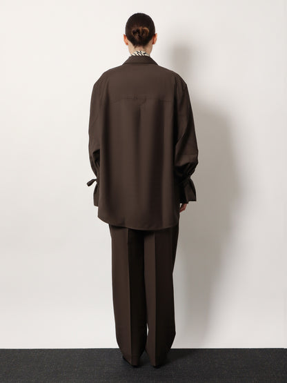 Tie-Cuff wool shirt thumbnail