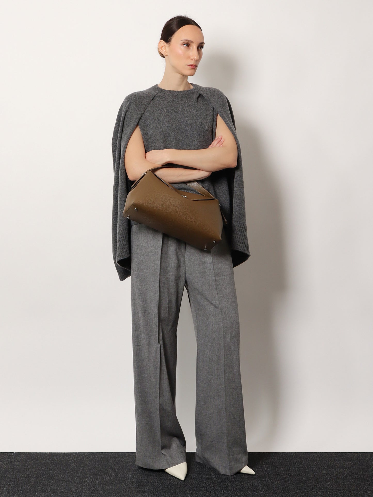 Cashmere Crew Cape Knit