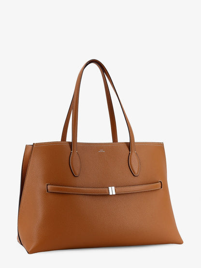 Leather shoulder bag with lettering logo on the front thumbnail