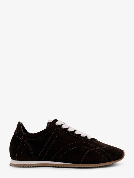 Leather sneakers with stitching detail