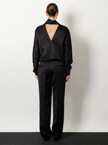 Easy Raw Edge viscose and linen trousers thumbnail