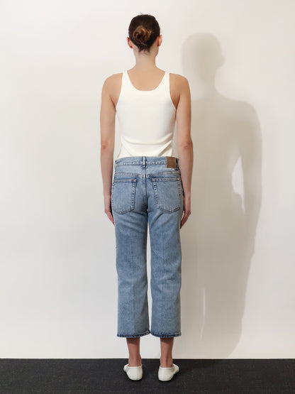 Cotton jeans with flared bottom thumbnail