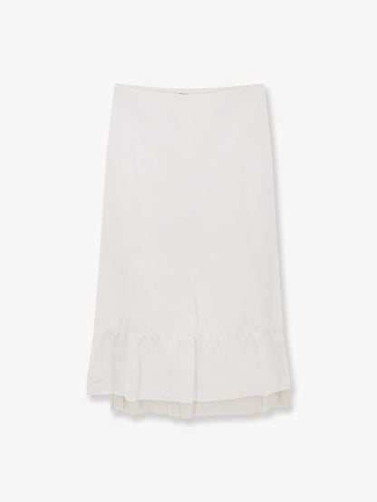 Layered viscose and linen blend skirt thumbnail
