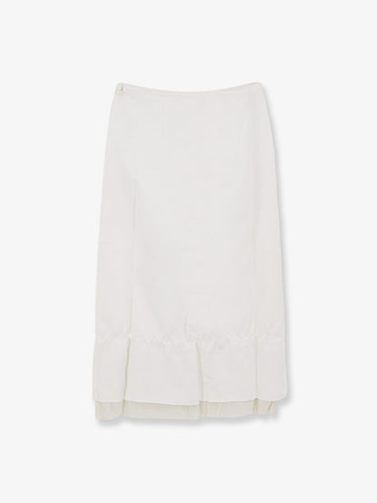 Layered viscose and linen blend skirt thumbnail