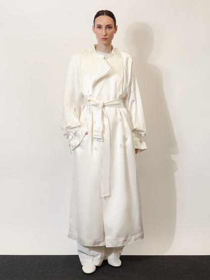 Satin trench coat thumbnail