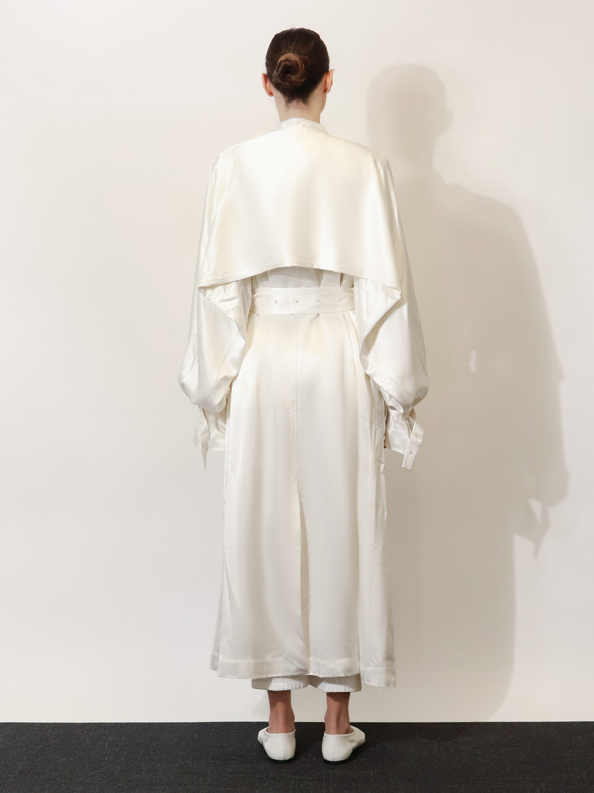 Satin trench coat