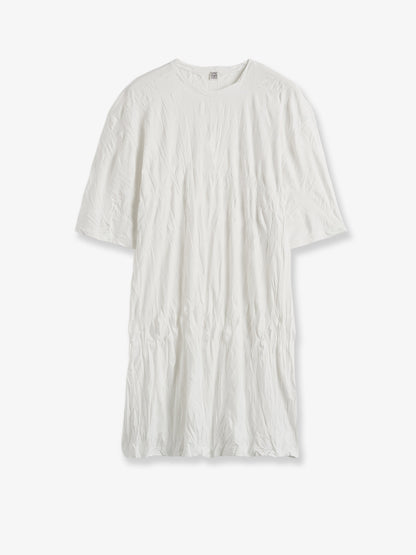 Relaxed fit short cotton blend dress thumbnail