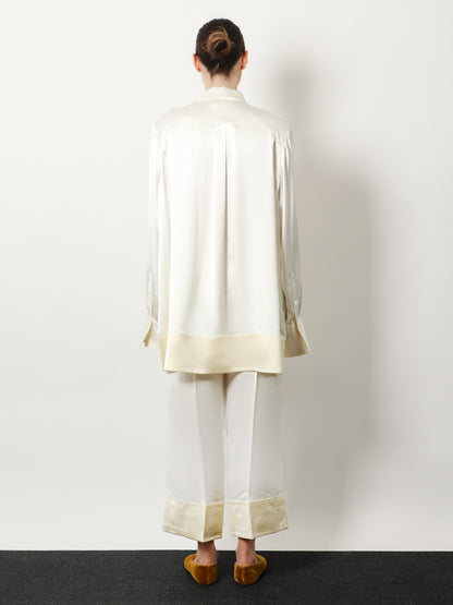Tuxedo satin viscose shirt thumbnail