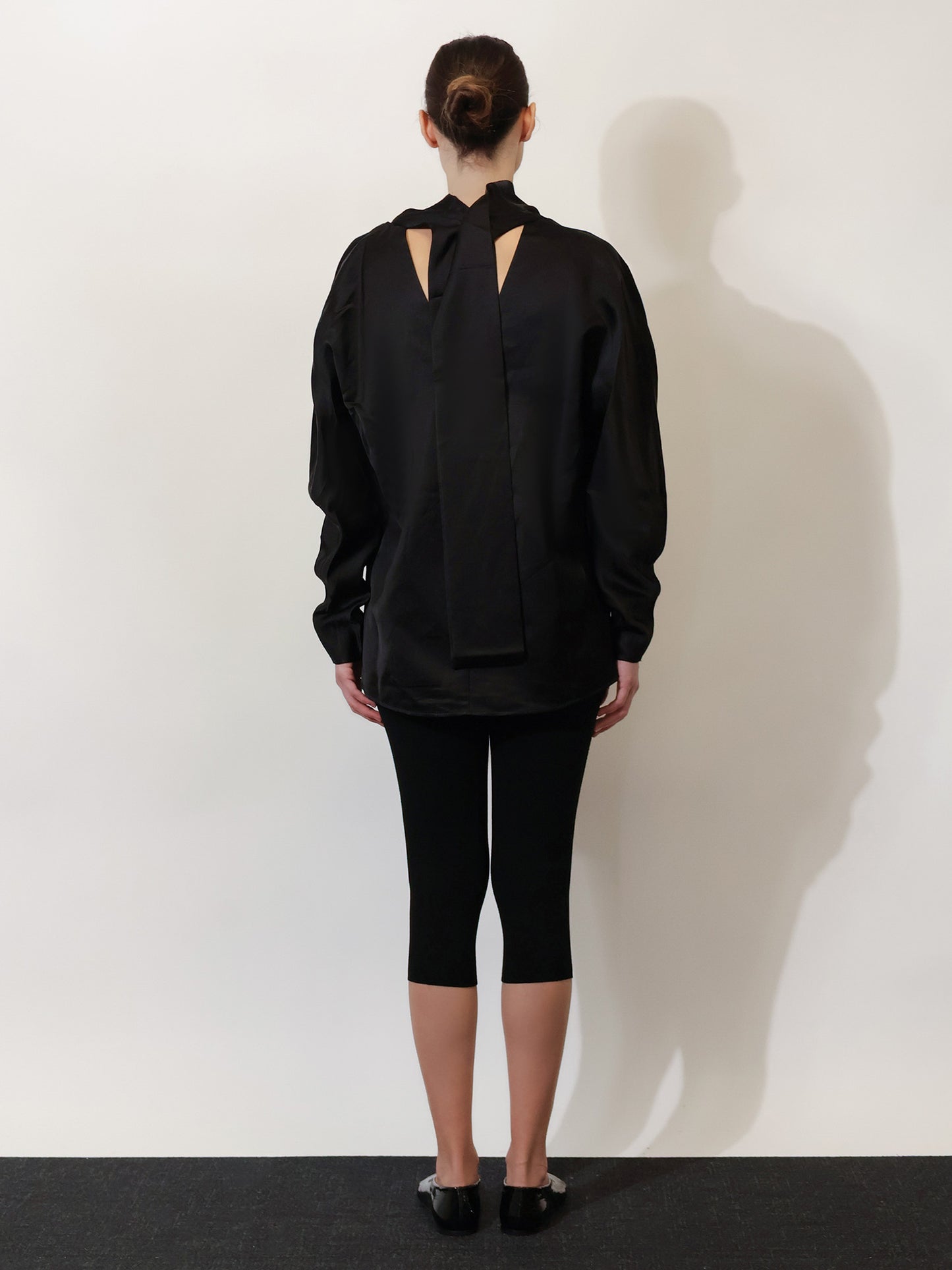 Cowl Neck viscose and linen shirt