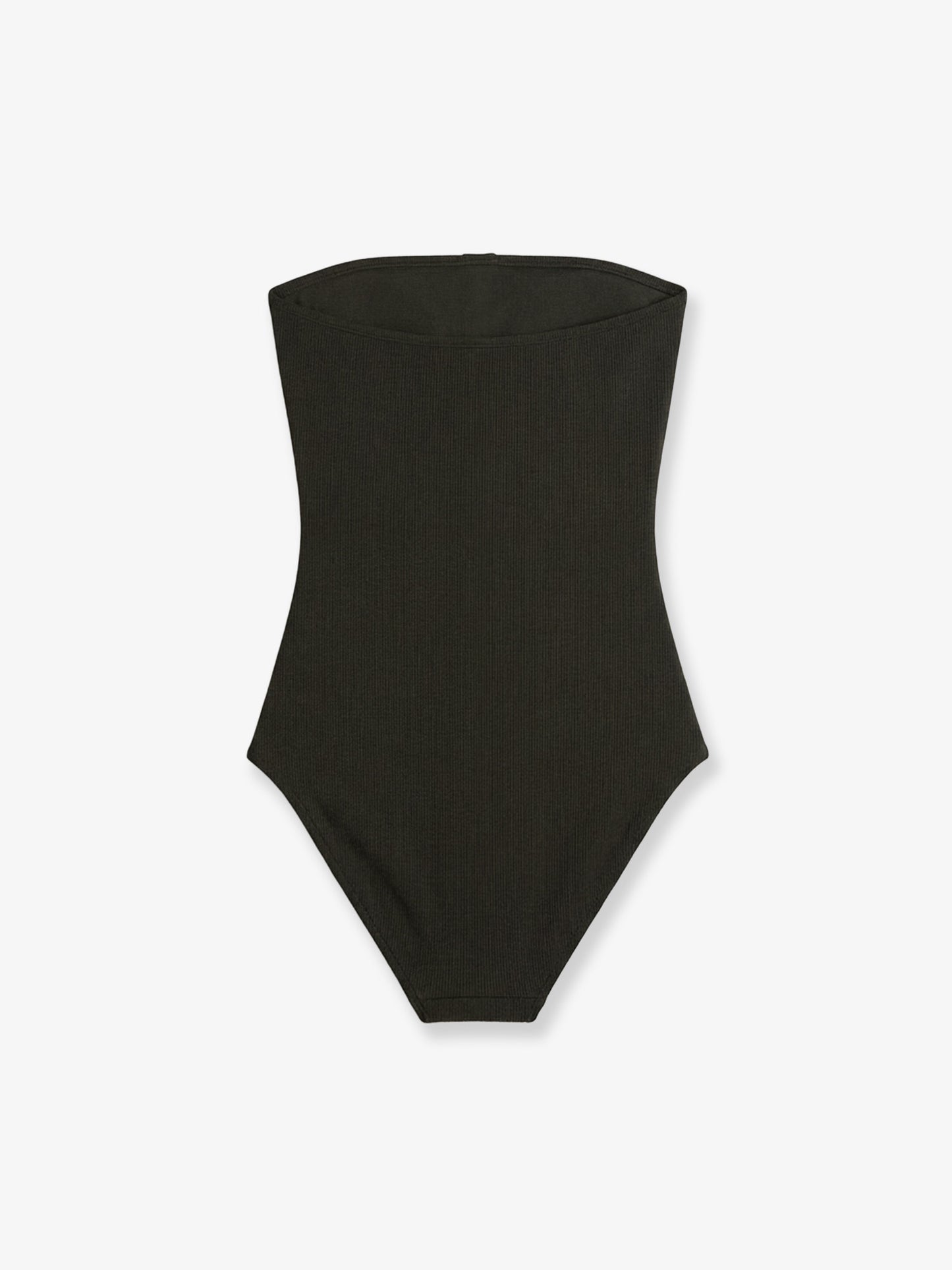 One-piece swimsuit with ribbed pattern