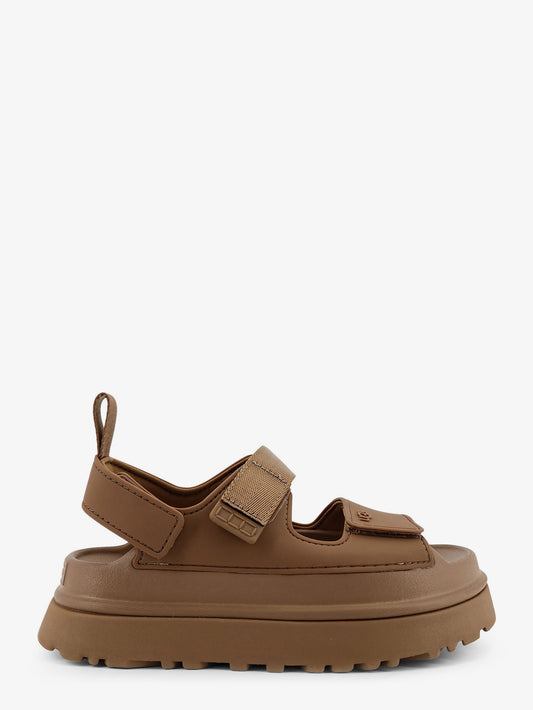 Rubber sandals with embossed logo