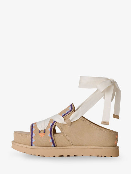 Goldenstar Hi Artistitch suede sandals thumbnail