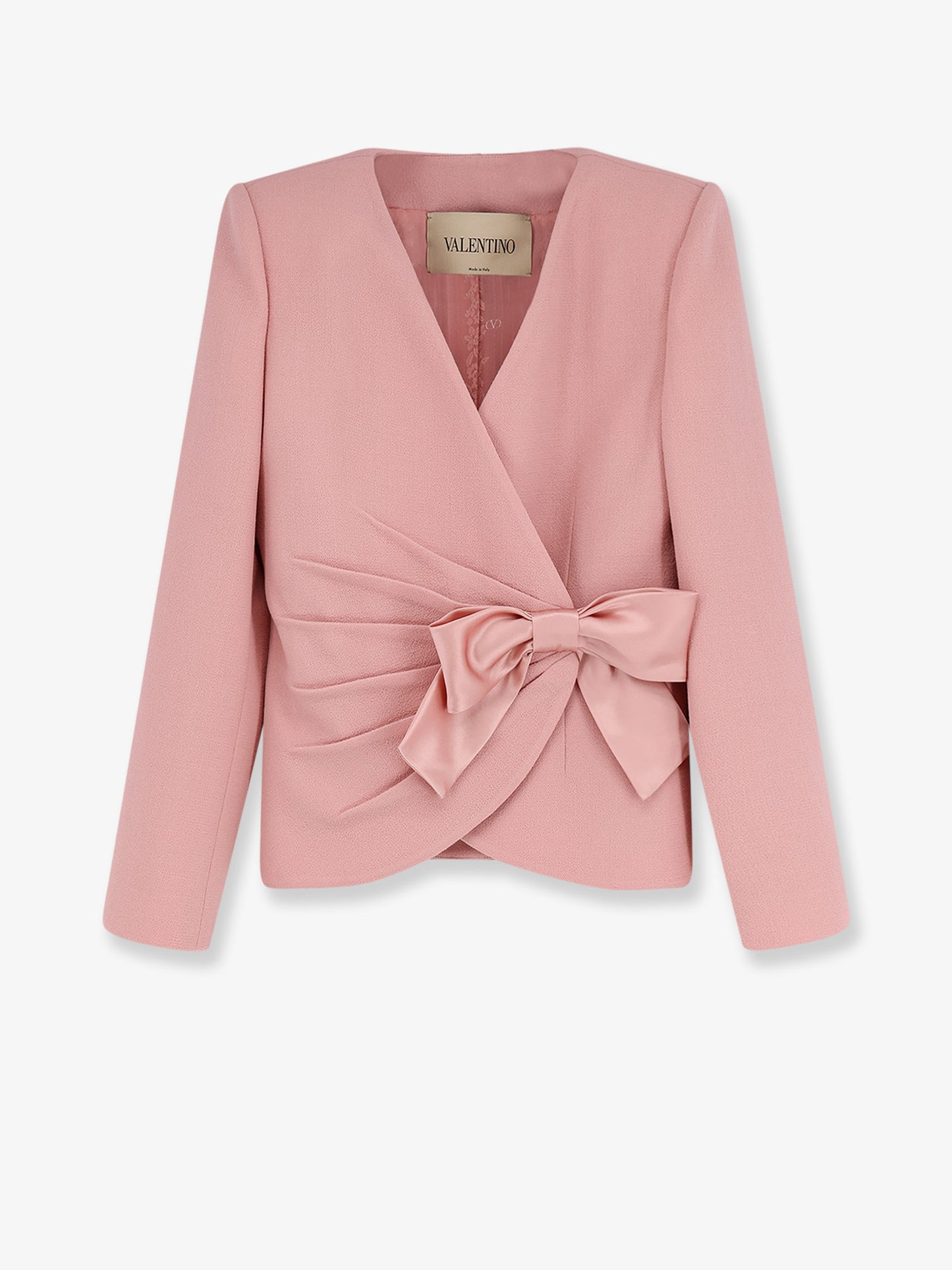 Wool Crepe blazer with bow