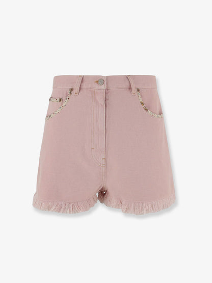 Denim shorts with frayed edges thumbnail