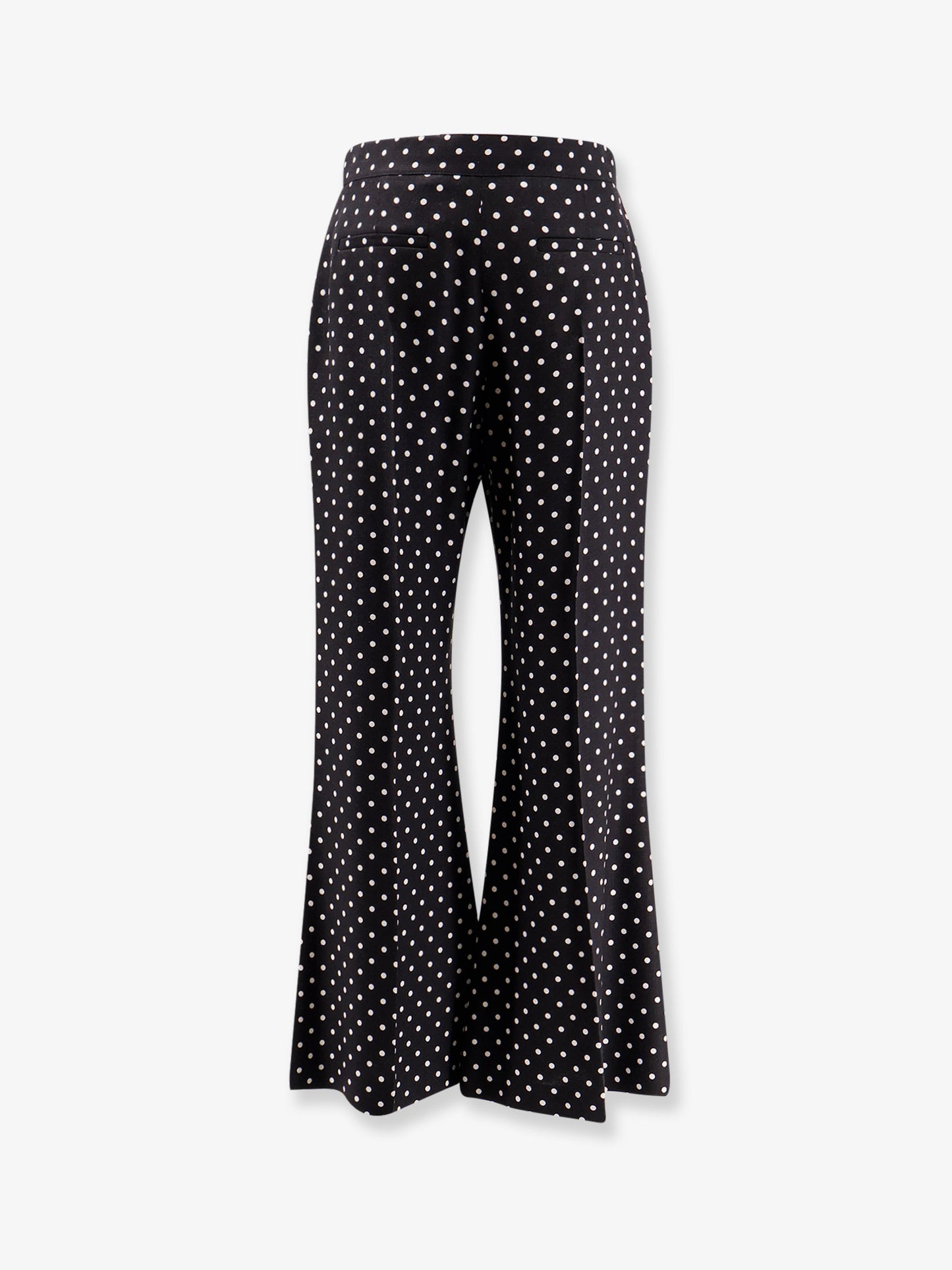 Polka-dots viscose trousers