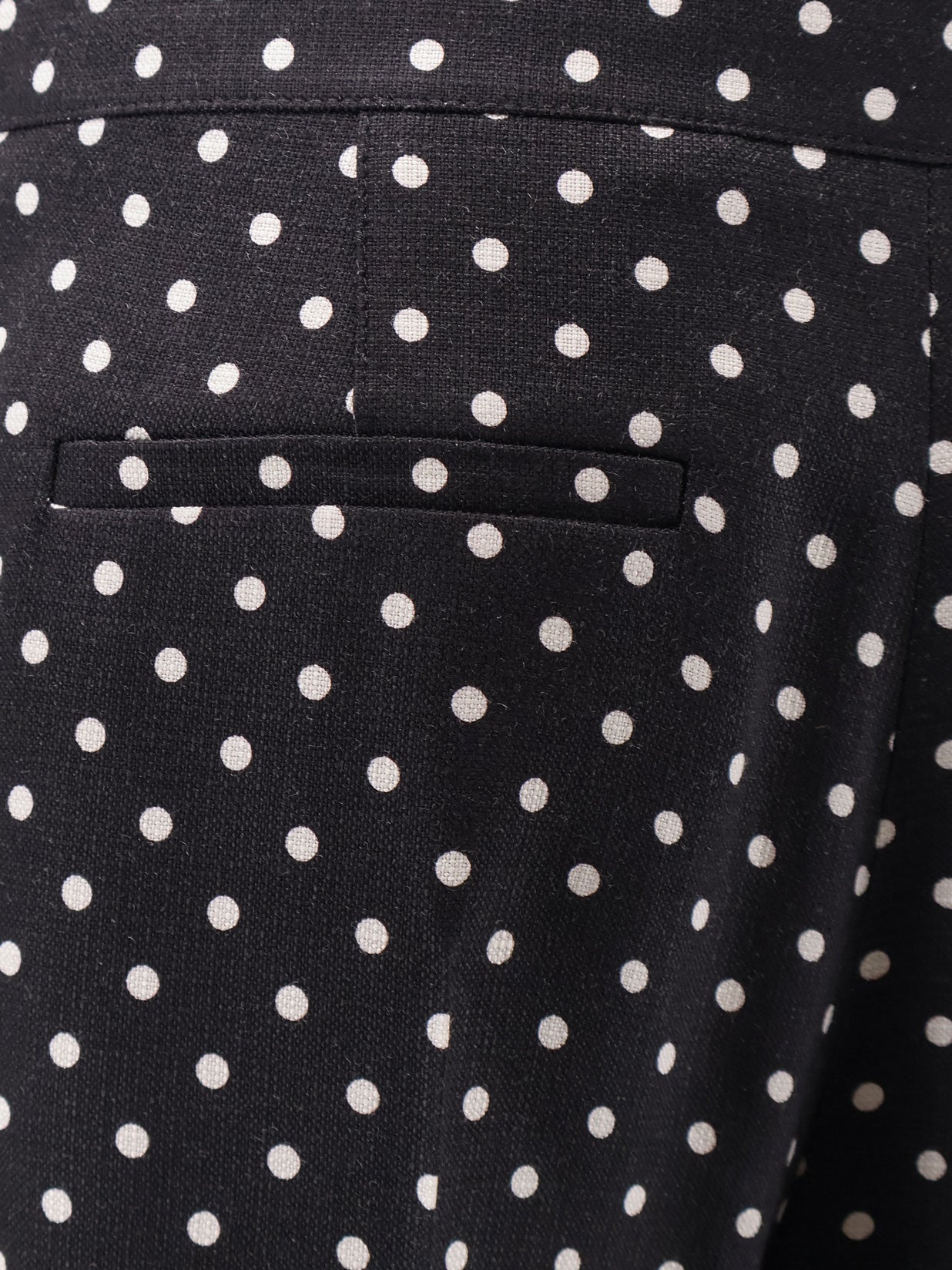 Polka-dots viscose trousers