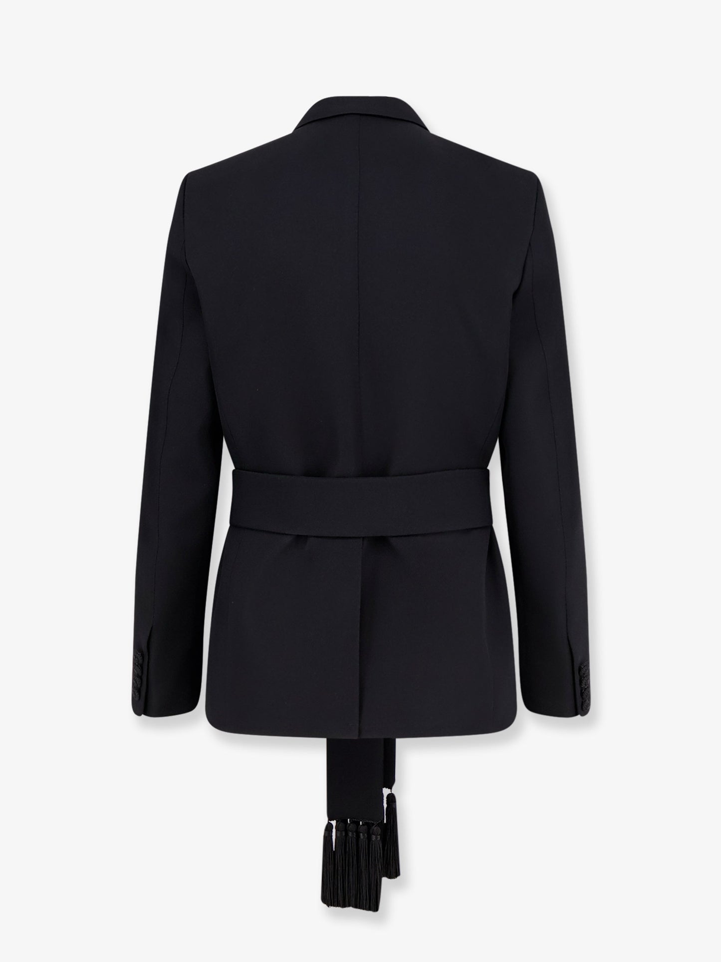 Virgin wool blazer with belt