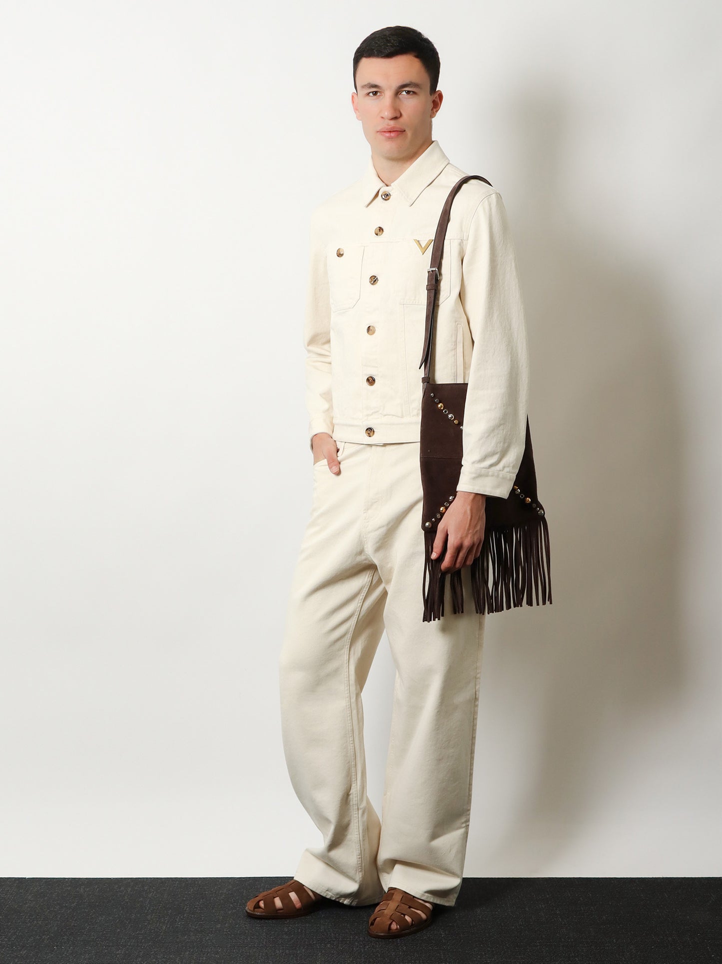 Pantaloni cinque tasche in cotone