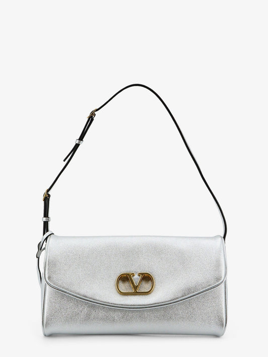 DeVain laminated leather shoulder bag